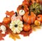 14 Pieces Artificial Lifelike Simulation Mixed Pumpkins Fake Pumpkins with 30 Pieces Fake Maple Leaves for Thanksgiving Fall Harvest Home Decoration.